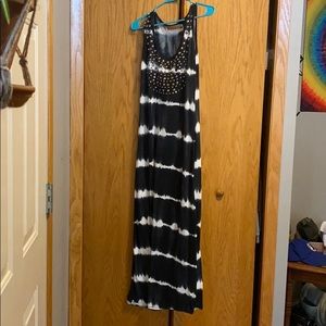 Charcoal tie dye maxi dress